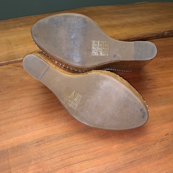 Dolce Vita Leather and Cork Wedge Heels 9.5 - Picture 4 of 8